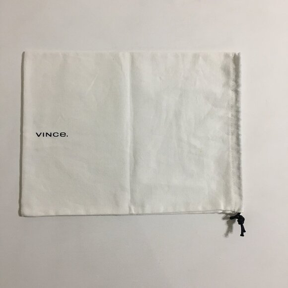 Vince Dust Bag for Shoes Handbag Cotton Drawstring White 10" x 13.5" - Picture 1 of 7